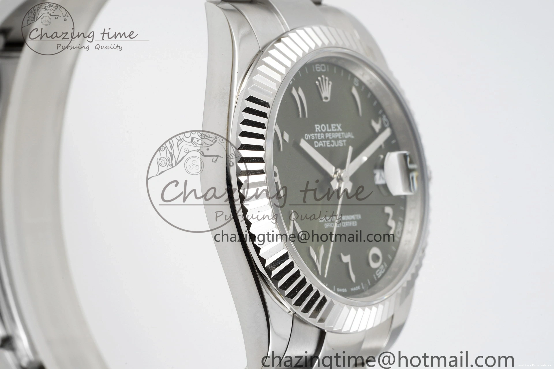 Good Copy Rolex Watches Green 41 V Oyster Steel VR3235 JDF Markers SS Dial Bracelet Sundust Arabic QuickDry DateJust 904L on 2238 0111